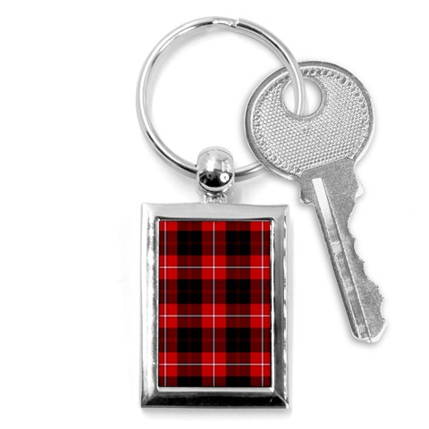 Cunningham Tartan Key Chain (Rectangle) from ArtsNow.com Front
