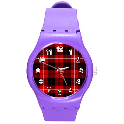 Cunningham Tartan Round Plastic Sport Watch (M) from ArtsNow.com Front