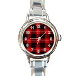 Cunningham Tartan Round Italian Charm Watch