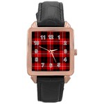 Cunningham Tartan Rose Gold Leather Watch