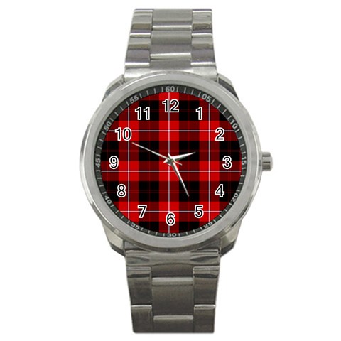 Cunningham Tartan Sport Metal Watch from ArtsNow.com Front