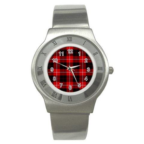 Cunningham Tartan Stainless Steel Watch from ArtsNow.com Front