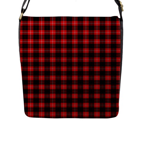Cunningham Tartan Flap Closure Messenger Bag (L) from ArtsNow.com Front