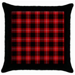 Cunningham Tartan Throw Pillow Case (Black)