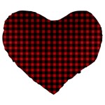 Cunningham Tartan Large 19  Premium Flano Heart Shape Cushion