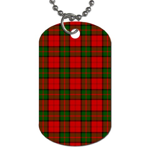 Dunbar Tartan Dog Tag (Two Sides) from ArtsNow.com Front