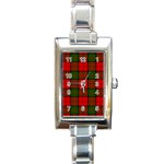 Dunbar Tartan Rectangle Italian Charm Watch