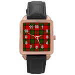 Dunbar Tartan Rose Gold Leather Watch