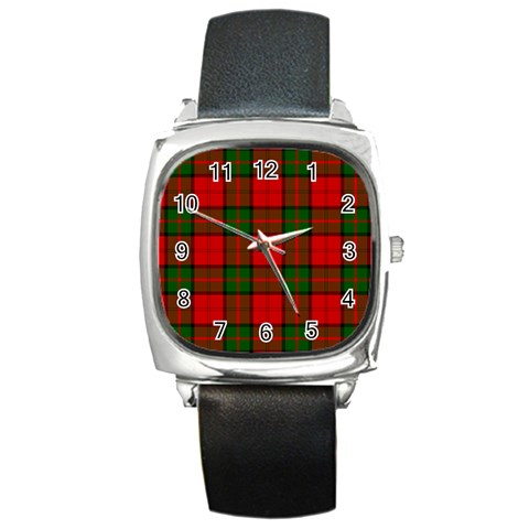 Dunbar Tartan Square Metal Watch from ArtsNow.com Front