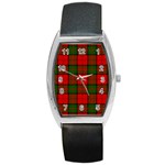 Dunbar Tartan Barrel Style Metal Watch