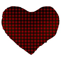 Dunbar Tartan Large 19  Premium Heart Shape Cushion from ArtsNow.com Front