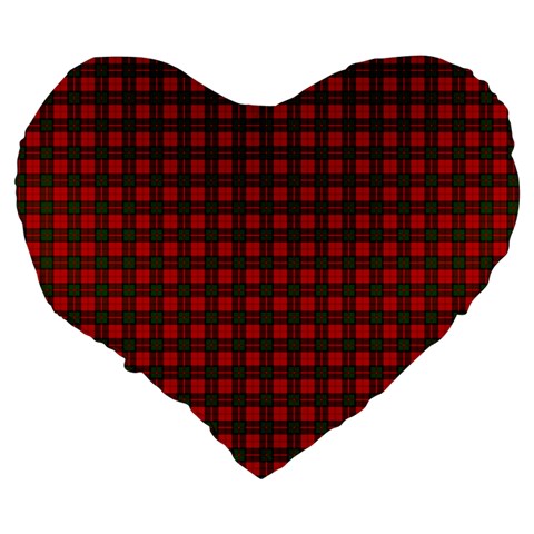 Dunbar Tartan Large 19  Premium Heart Shape Cushion from ArtsNow.com Back