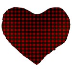 Dunbar Tartan Large 19  Premium Flano Heart Shape Cushion