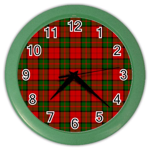 Dunbar Tartan Color Wall Clock from ArtsNow.com Front