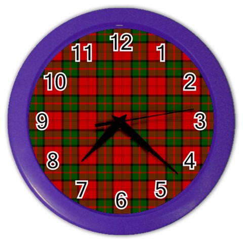 Dunbar Tartan Color Wall Clock from ArtsNow.com Front