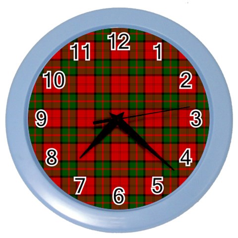 Dunbar Tartan Color Wall Clock from ArtsNow.com Front