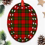 Dunbar Tartan Oval Filigree Ornament (Two Sides)