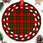 Dunbar Tartan Round Filigree Ornament (Two Sides)