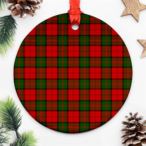 Dunbar Tartan Round Ornament (Two Sides) from ArtsNow.com Front