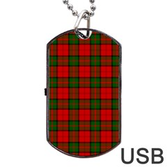 Dunbar Tartan Dog Tag USB Flash (Two Sides) from ArtsNow.com Front
