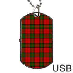 Dunbar Tartan Dog Tag USB Flash (Two Sides) from ArtsNow.com Back