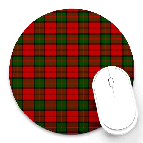 Dunbar Tartan Round Mousepad from ArtsNow.com Front