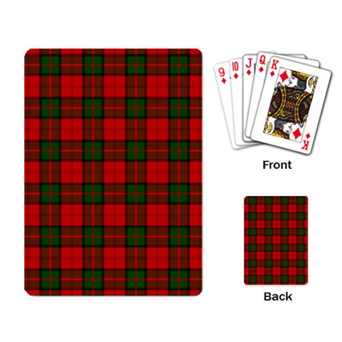 Dunbar Tartan Playing Cards Single Design from ArtsNow.com Back