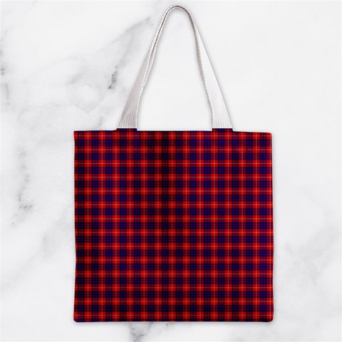 Hamilton Tartan Zipper Grocery Tote Bag from ArtsNow.com Front