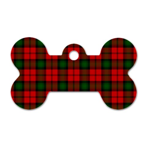 Kerr Tartan Dog Tag Bone (One Side) from ArtsNow.com Front