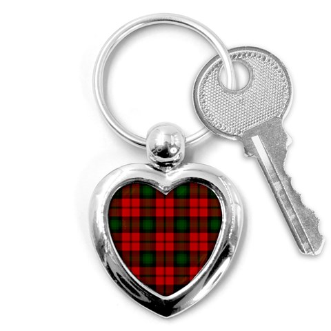 Kerr Tartan Key Chain (Heart) from ArtsNow.com Front