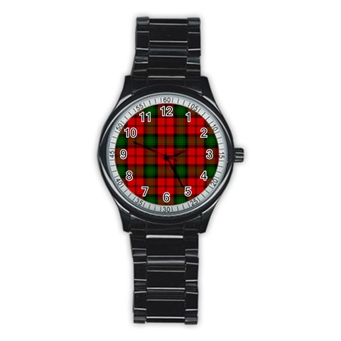 Kerr Tartan Stainless Steel Round Watch from ArtsNow.com Front