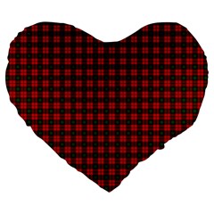 Kerr Tartan Large 19  Premium Heart Shape Cushion from ArtsNow.com Front