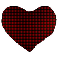 Kerr Tartan Large 19  Premium Flano Heart Shape Cushion from ArtsNow.com Front