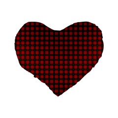 Kerr Tartan Standard 16  Premium Flano Heart Shape Cushion from ArtsNow.com Back