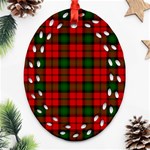 Kerr Tartan Oval Filigree Ornament (Two Sides)