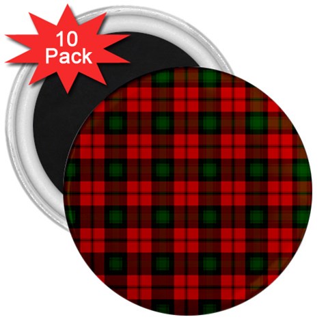 Kerr Tartan 3  Magnet (10 pack) from ArtsNow.com Front