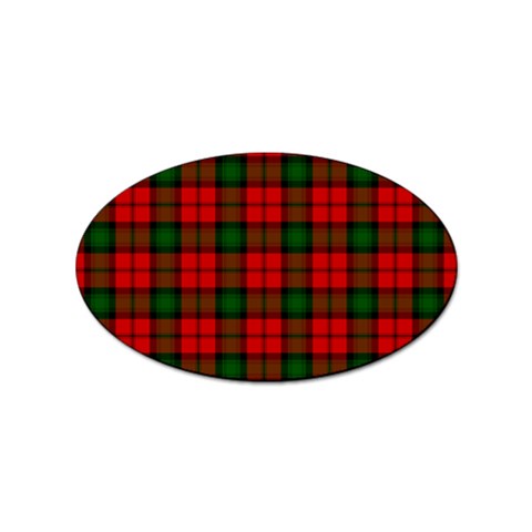 Kerr Tartan Sticker Oval (100 pack) from ArtsNow.com Front