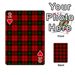Kerr Tartan Playing Cards 54 Designs from ArtsNow.com Front - Heart2