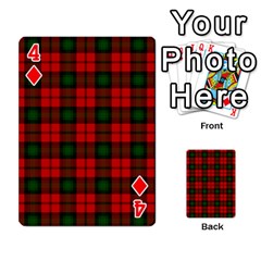 Kerr Tartan Playing Cards 54 Designs from ArtsNow.com Front - Diamond4