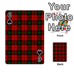 Kerr Tartan Playing Cards 54 Designs from ArtsNow.com Front - Spade6