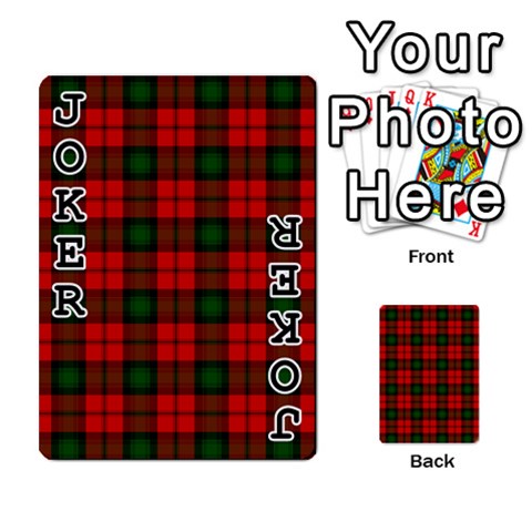 Kerr Tartan Playing Cards 54 Designs from ArtsNow.com Front - Joker1