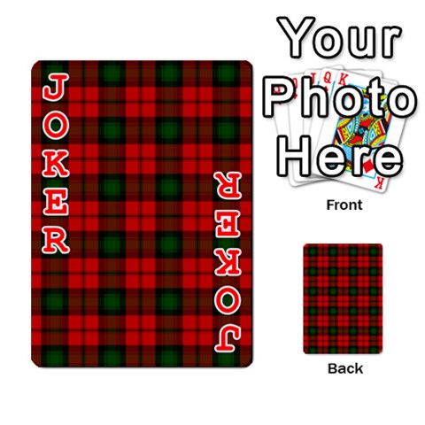 Kerr Tartan Playing Cards 54 Designs from ArtsNow.com Front - Joker2