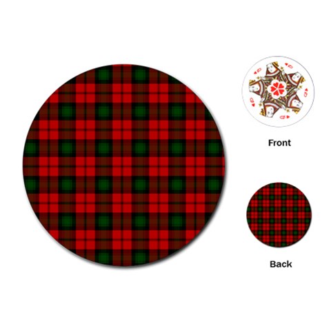 Kerr Tartan Playing Cards (Round) from ArtsNow.com Front