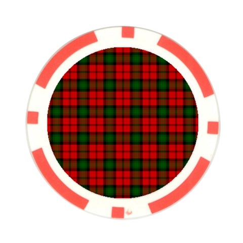 Kerr Tartan Poker Chip Card Guard (10 pack) from ArtsNow.com Front