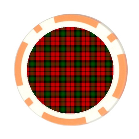 Kerr Tartan Poker Chip Card Guard (10 pack) from ArtsNow.com Front