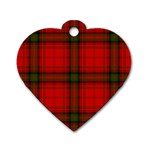 MacDougall Tartan Dog Tag Heart (One Side)