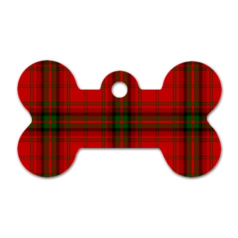 MacDougall Tartan Dog Tag Bone (One Side) from ArtsNow.com Front