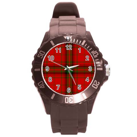MacDougall Tartan Round Plastic Sport Watch (L) from ArtsNow.com Front