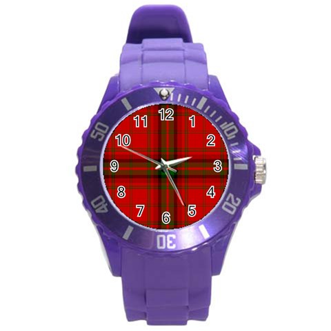 MacDougall Tartan Round Plastic Sport Watch (L) from ArtsNow.com Front