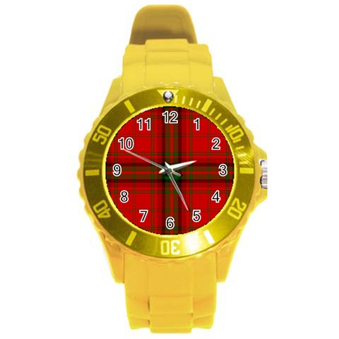 MacDougall Tartan Round Plastic Sport Watch (L) from ArtsNow.com Front